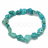 Synthetic Turquoise Beaded Stretch Bracelets BJEW-S134-06-1