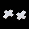 Natural Freshwater Shell Cross Charms SHEL-T020-07-2