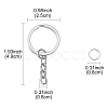 50Pcs Iron Split Key Rings IFIN-YW0003-43-3