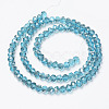 Electroplate Transparent Glass Beads Strands EGLA-A034-T4mm-E11-2