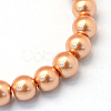 Baking Painted Pearlized Glass Pearl Round Bead Strands HY-Q003-6mm-33-2