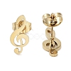 PVD Vacuum Plating 304 Stainless Steel Stud Earrings for Women EJEW-A048-27G-2