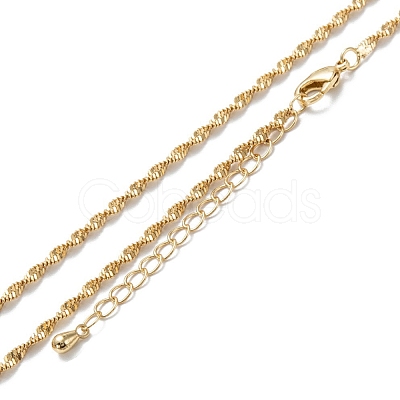 Brass Rope Chain Necklaces NJEW-K123-12G-1