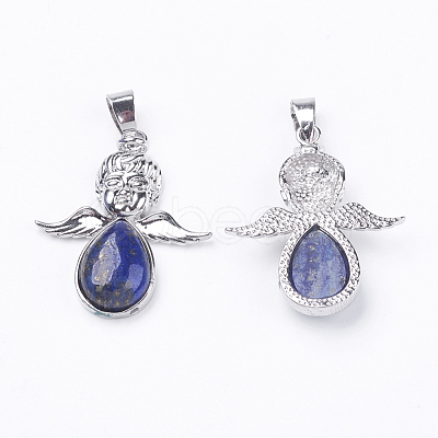 Natural Lapis Lazuli Pendants G-G651-E12-1