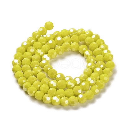 Electroplate Opaque Glass Beads Strands EGLA-A035-P4mm-A04-1