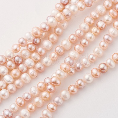 Natural Cultured Freshwater Pearl Beads Strands PEAR-G007-10-01-1