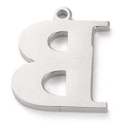 Tarnish Resistant 304 Stainless Steel Letter Pendant Rhinestone Settings STAS-J028-01B-1