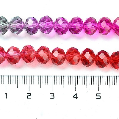 Transparent Painted Glass Beads Strands DGLA-A034-T8mm-A24-1