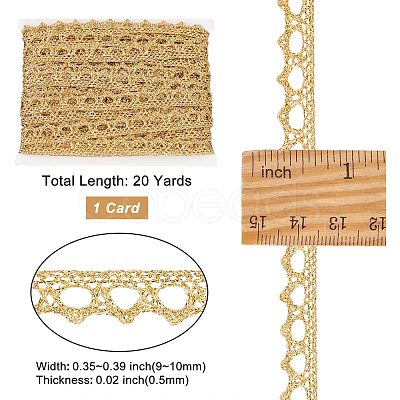 Metallic Lace Trim MCOR-WH0003-03D-1