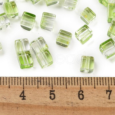 Spray Painted Glass Seed Beads SEED-A034-01F-1