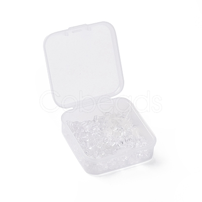 100Pcs Plastic Stud Earring Findings KY-FS0001-04-1