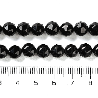 Natural Black Tourmaline Beads Strands G-NH0021-A24-01-1