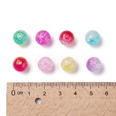 Transparent Crackle Acrylic Beads CACR-N002-8MM-M-1