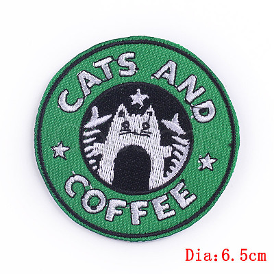 Cat Theme Computerized Embroidery Cloth Iron on/Sew on Patches PATC-PW0002-08A-1