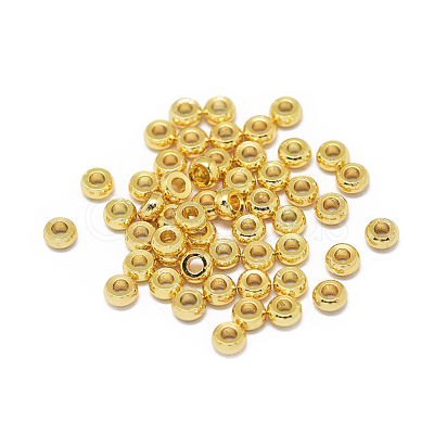 Rack Plating Brass Spacer Beads KK-F801-10-G-1