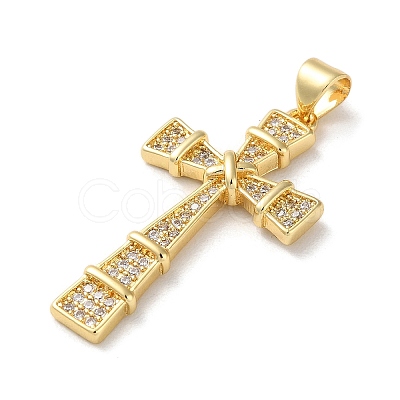 Brass Micro Pave Cubic Zirconia Pendants KK-A212-07E-G-1