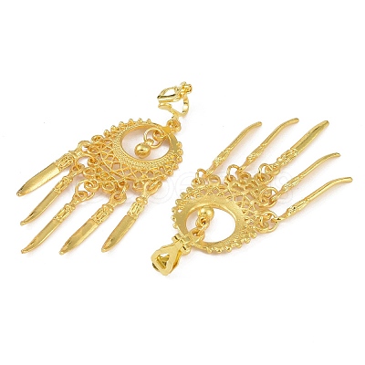 Bohemia Zinc Alloy Clip-on Earrings EJEW-C089-01C-G-1