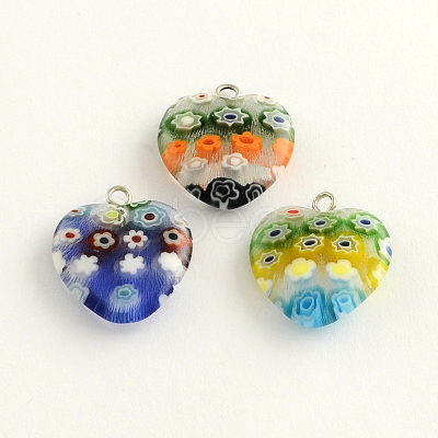 Handmade Millefiori Glass Pendants LK-R006-03-1