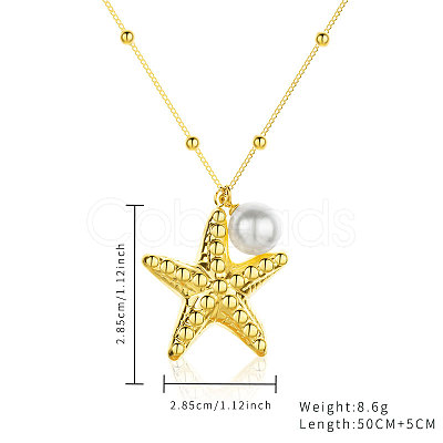 Stainless Steel Gold Cross Star Necklaces WJ2028-2-1