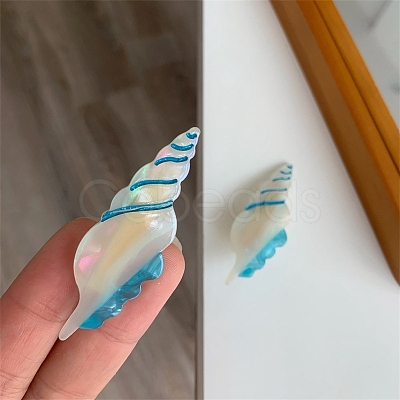 Conch Acetate Cute Plaid Hair Clip PW-WG8EA8C-07-1