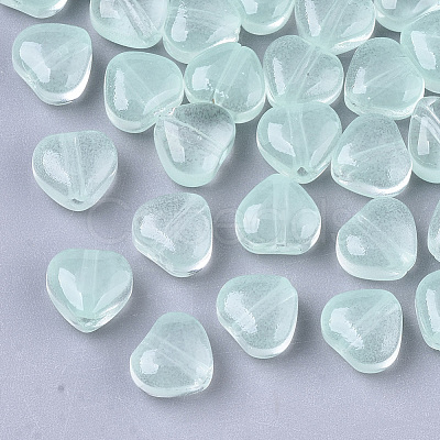 Transparent Spray Painted Glass Beads GLAA-N035-02-A05-1