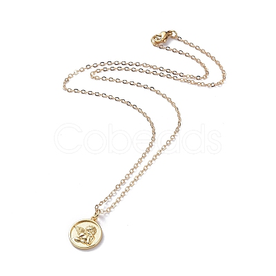 Brass Pendant Necklaces NJEW-JN02679-03-1