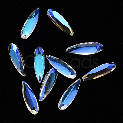 Teardrop Transparent Glass Cabochons MRMJ-T009-140-1