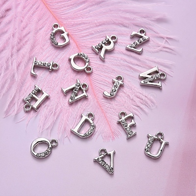 Alloy Rhinestone Charms ALRI-T008-01P-1