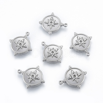 Tarnish Resistant 304 Stainless Steel Pendant Rhinestone Settings STAS-N097-250P-1