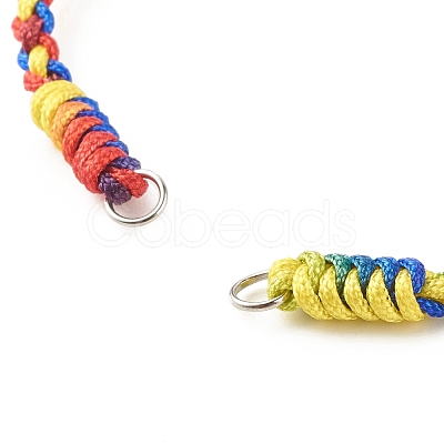 Braided Nylon Thread Bracelet AJEW-JB01123-1