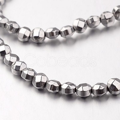 Electroplate Non-magnetic Synthetic Hematite Bead Strands G-F300-34-01-1