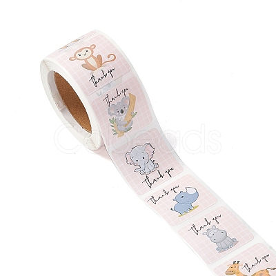 Adhesive Thank You Stickers Roll X-DIY-M035-03G-1