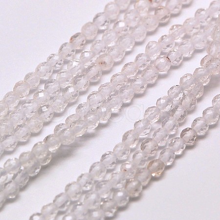 Natural Quartz Crystal Beads Strands G-A129-3mm-04-1