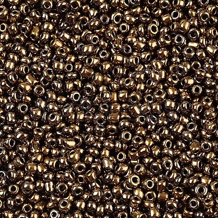 12/0 Metallic Colours Round Glass Seed Beads X-SEED-A009-2mm-601-1