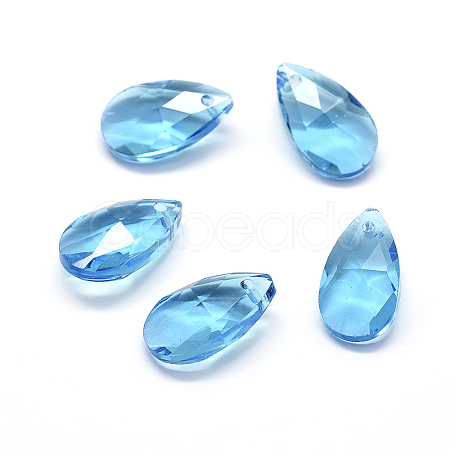 Faceted Glass Pendants X-GLAA-F069-S-A13-1