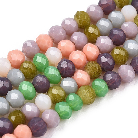 Opaque Glass Beads Strands GLAA-N041-005B-02-1