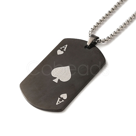 201 Stainless Steel Pendant Necklaces NJEW-A017-04EB-1