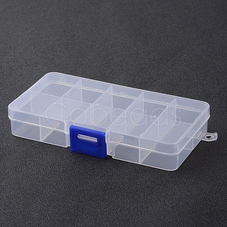 Stationary 10 Compartments Rectangle Plastic Bead Storage Containers X-CON-M005-01-1