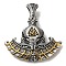 Viking 304 Stainless Steel Big Pendants, Thor's Axe with Valknut Charm, Antique Silver & Golden, 50x46x11.5mm, Hole: 11.5x6mm