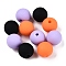 Rubberized Style Imitated Silicone Acrylic Beads, Round, Mixed Color, 11.5x11mm, Hole: 1.8mm