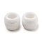 Opaque Acrylic Beads, Large Hole Beads, Rondelle, White, 12x10mm, Hole: 7mm, about 714pcs/500g