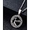 Non-Tarnish Stainless Steel Pendants, Stainless Steel Color, Flat Round with Constellation Charm, Virgo, 28x25mm