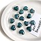 Transparent Acrylic Beads, with Glitter Powder, Heart, Teal, 19.1x21.7x14mm, Hole: 3.5mm