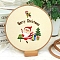 Christmas Theme Embroidery Kits, Including Embroidery Cloth & Thread, Needle, Instruction Sheet, Santa Claus, 220x150mm