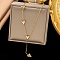 304 Stainless Steel Pendant Necklaces, Cable Chains, Heart, Golden, 16.54 inch(42cm)