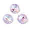 Glass Rhinestone Cabochons, Flat Back & Back Plated, Faceted, Diamond, Vitrail Light, 10x5.5mm