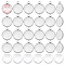 Unicraftale 62Pcs DIY Half Round Pendant Making Kits, Including 304 Stainless Steel Pendant Settings and Transparent Glass Cabochons, Stainless Steel Color, Tray: 20mm, 26.5x22x2mm, Hole: 3mm