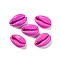 Baking Painted Cowrie Shell Beads, No Hole/Undrilled, Magenta, 20.5x13.5x7mm