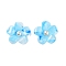 Acrylic Cabochons, Flower, Light Sky Blue, 42x43.5x12mm