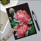 DIY Diamond Painting Notebook Kits, Including Acrylic Rhinestones Bag, Diamond Sticky Pen, Tray Plate and Glue Clay, Flower, 210x150mm